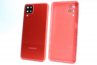 Задняя крышка со стеклом камеры Samsung A125 Galaxy A12, красный, К-1